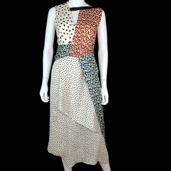 Jason Wu Crinkle Silk Sleeveless Knot Dress Spring Summer 2018 Women's 4 Small - Picture 2 of 13